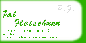 pal fleischman business card